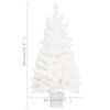 vidaXL Artificial Pre-lit Christmas Tree with Ball Set White 35.4"