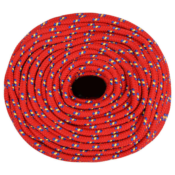 vidaXL Boat Rope Red 0.24 " 82.0 ' Polypropylene