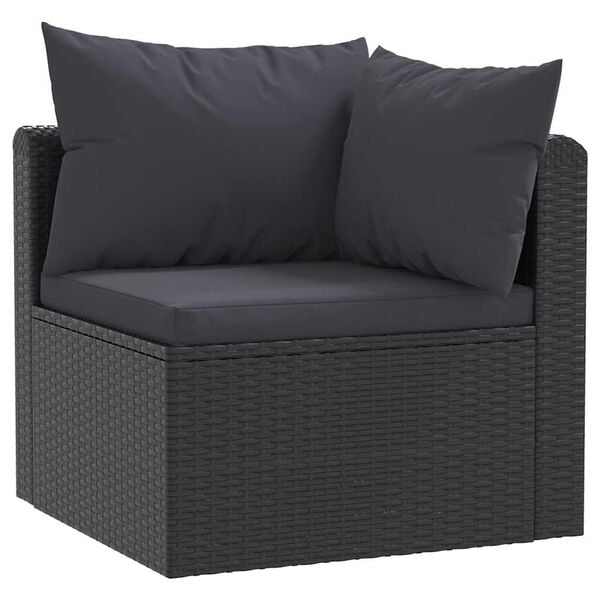 vidaXL Garden Sofa Black