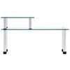 vidaXL Kitchen Shelf Transparent 17.7"x6.3"x10.2" Tempered Glass