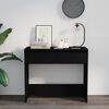 vidaXL Console Table Black Engineered wood, Steel Medium Console Table