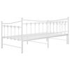 vidaXL Pull-out Sofa Bed Frame without Mattress White Metal 90 x 78.7 "