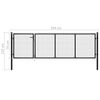 vidaXL Garden Gate Steel 137.8x29.5" Anthracite