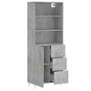 vidaXL Highboard Concrete grey Engineered wood, Iron 27.4 x 13.4 x 70.9 in