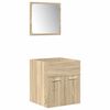 vidaXL Bathroom Furniture Set Sonoma oak, White Engineered wood, Ceramic