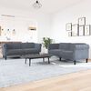 vidaXL Sofa Set Dark grey Velvet (100% polyester), plywood, solid wood