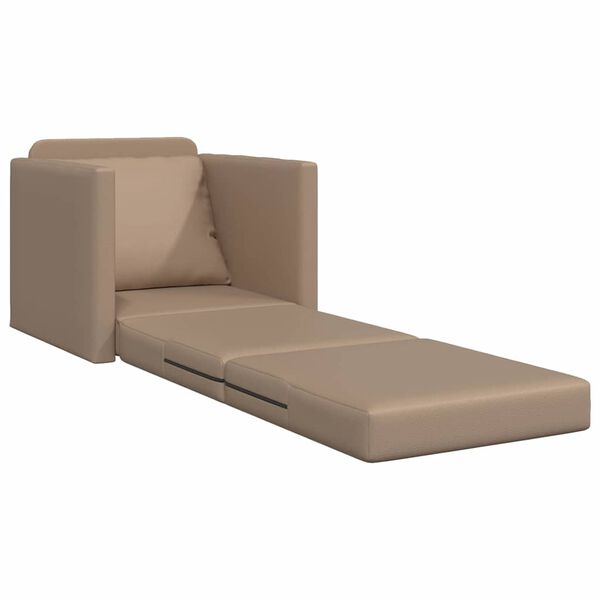 vidaXL Sofa Bed Cappuccino 29.13 x 30.31 x 31.89 in Artificial Leather