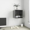 vidaXL Wall Cabinet High gloss grey Engineered wood 14.6 in