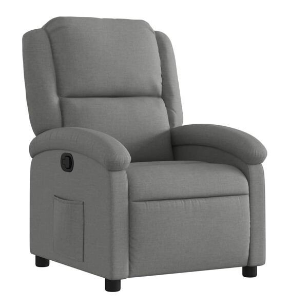 vidaXL Recliner Chair Dark Grey Fabric (100% polyester), metal, plywood