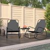 vidaXL Sun Lounger Set of 2 Grey Powder-coated steel, textilene Standard