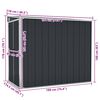 vidaXL Garden Shed Anthracite Galvanized steel 46.5 x 76.4 x 70.1 in