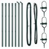 vidaXL Fence Posts Manual 7 pcs Green Ø32mm 120 cm Galvanized steel
