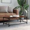 vidaXL Coffee Table Smoked Oak Engineered Wood, Metal 39.4x19.7x13.8 in