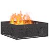vidaXL Fire Pit Black 31.50 x 31.50 x 11.81 in Steel