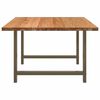 vidaXL Dining Table Light brown, Natural steel
