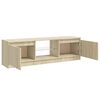 vidaXL TV Stand with LED Lights Sonoma Oak 47.2"x11.8"x14.2"