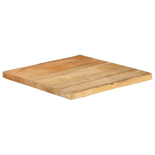 vidaXL Table Top 23.6"x23.6"x1.5" Live Edge Solid Wood Mango