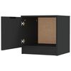 vidaXL Bedside Cabinet Set of 2 Black Engineered Wood Standard
