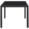 vidaXL Garden Table And Chair Black