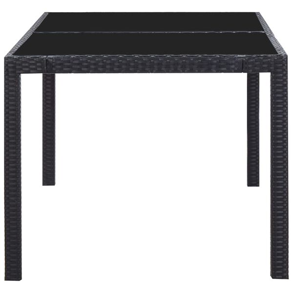 vidaXL Garden Table And Chair Black