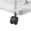 vidaXL Storage Trolley 3-Tier Transparent 14.6x11.0x26.8" Acrylic