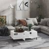 vidaXL Coffee Table White Engineered wood, metal Standard Coffee Table