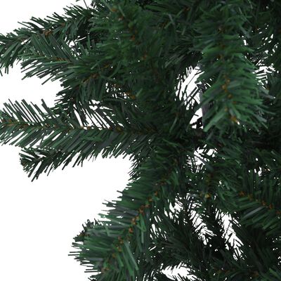 vidaXL Upside-down Artificial Christmas Tree with LEDs Green 94.5"