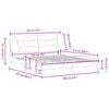 vidaXL Bed Frame with LED without Mattress "Hvar" Light Gray 72"x83.9"Fabric