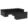 vidaXL Garden Sofa Set Black