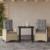 vidaXL 5 Piece Patio Dining Set with Cushions Mix Beige Poly Rattan