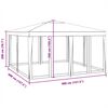 vidaXL Party Tent with 8 Mesh Sidewalls Red  13.1x13.1' HDPE