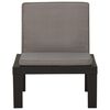 vidaXL Lounge Chair Grey, Anthracite Plastic, Fabric Medium
