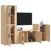 vidaXL TV Cabinet Set Set of 4 Sonoma Oak Engineered Wood Standard