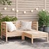 vidaXL Garden Sofa Natural Pine Solid pine wood 2-Seater Modular