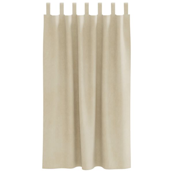 vidaXL Blackout Curtains 2 pcs Cream 55.12 x 68.90 in Velvet