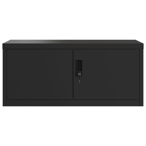 vidaXL File Cabinet Black Powder-coated steel Medium File Cabinet