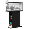 vidaXL Aquarium Stand Black Oak 29.5x14.2x28.5" Engineered Wood
