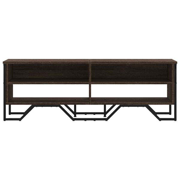 vidaXL TV Cabinet Brown Oak 48.0x13.4x16.1" Engineered Wood