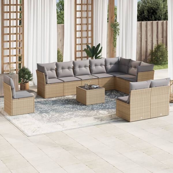 vidaXL Garden Sofa Set Beige