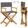 vidaXL Folding Director Chair Set of 2 Dark Grey