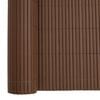 vidaXL Garden Fence Double-Sided Brown 1,8x3 m PVC