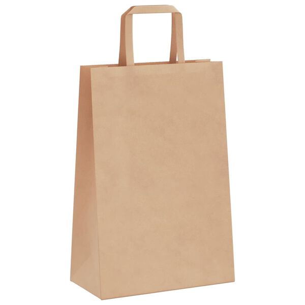 vidaXL Paper Bags 50 pcs with Handles Brown 21x11x31 cm