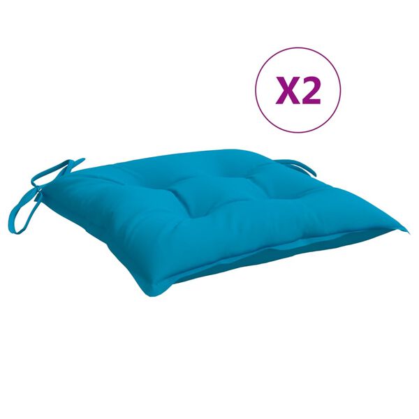 vidaXL Chair Cushion Set of 2 Light Blue Oxford fabric (100% polyester)