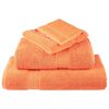 vidaXL Sauna Towel Set of 4 Orange 100% Cotton 31.5 x 78.7 in