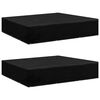 vidaXL Garden Furniture Cover Set of 2 Black Polyethylene 98.4 x 98.4 in