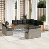 vidaXL Garden Sofa Set Grey