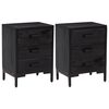 vidaXL Bedside Cabinet Set of 2 Black