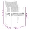 vidaXL Garden Dining Set Brown, Black, Cream White
