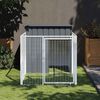 vidaXL Dog House Anthracite Galvanized Steel 43.3 in x 79.1 in x 43.3 in