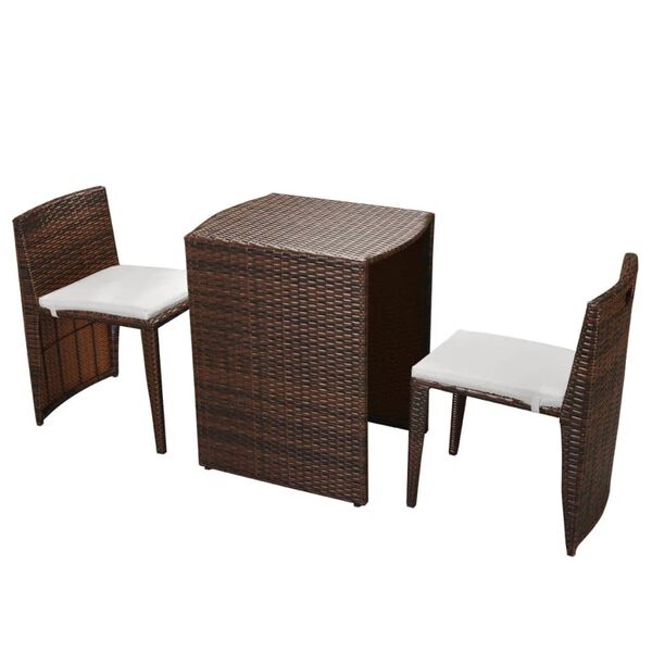 vidaXL Dining Table And Chair Brown, Cream White